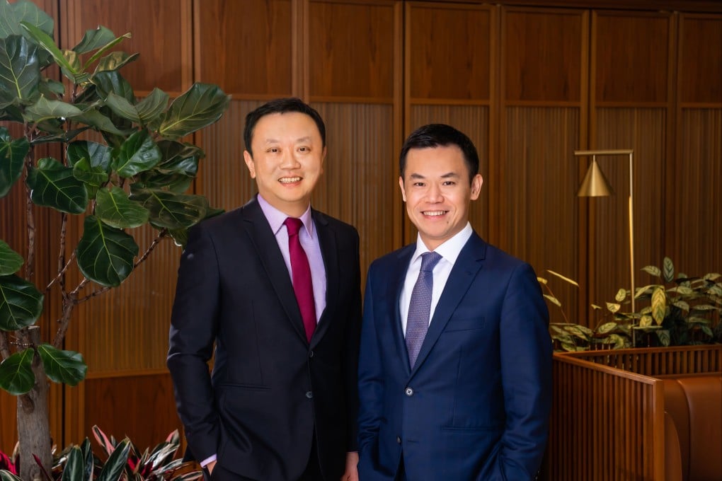Aik-Ping Ng (left), head of family office advisory, Asia-Pacific, and Bryce Wan, market head, North Asia, at HSBC Global Private Banking, say the bank will continue to support the development of the family office ecosystem in Hong Kong. Photo: Ng Hoi-tung