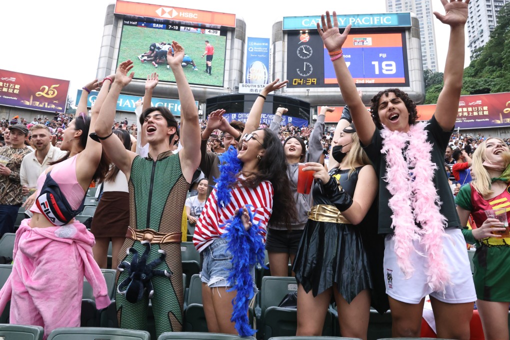 Fans on day 3 at the 2022 Hong Kong Sevens. Photo: K.Y. Cheng