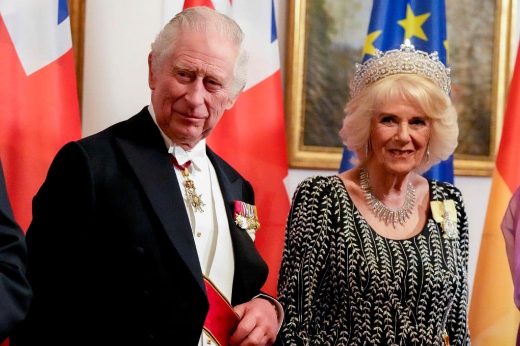 Britain’s King Charles and Camilla, the Queen Consort, are seen before the State Banquet at the presidential Bellevue Palace in Berlin on Wednesday. Photo: AFP