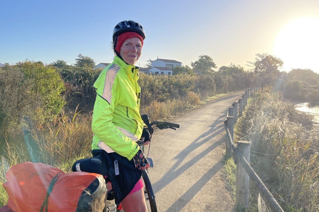 Nell Nelson cycles through France. The former editor of Hong Kong-based Asian Home Gourmet has just embarked on EuroVelo 8, part of an expansive network of cycling routes that criss-cross Europe. Photo: Nell Nelson
