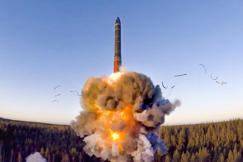 A ground-based intercontinental ballistic missile was test-launched from the Plesetsk facility in northwestern Russia in December 2020. Photo: Russian Defence Ministry Press Service via AP