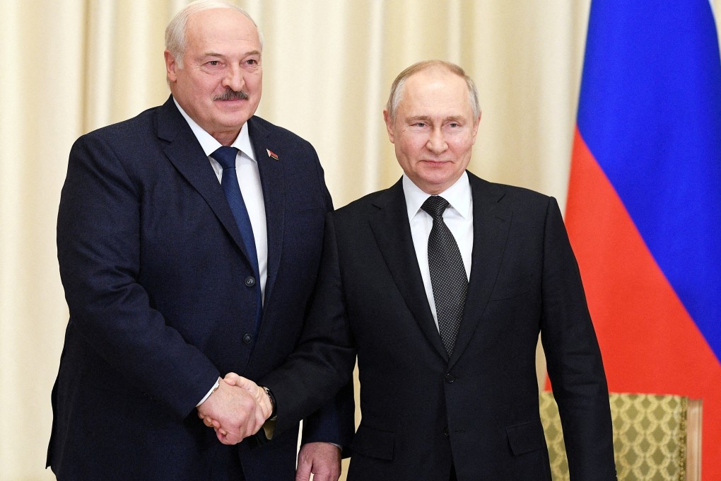 Belarusian President Alexander Lukashenko, pictured with Vladimir Putin in Moscow, said his country could also host Russian strategic nuclear weapons. Photo: Reuters