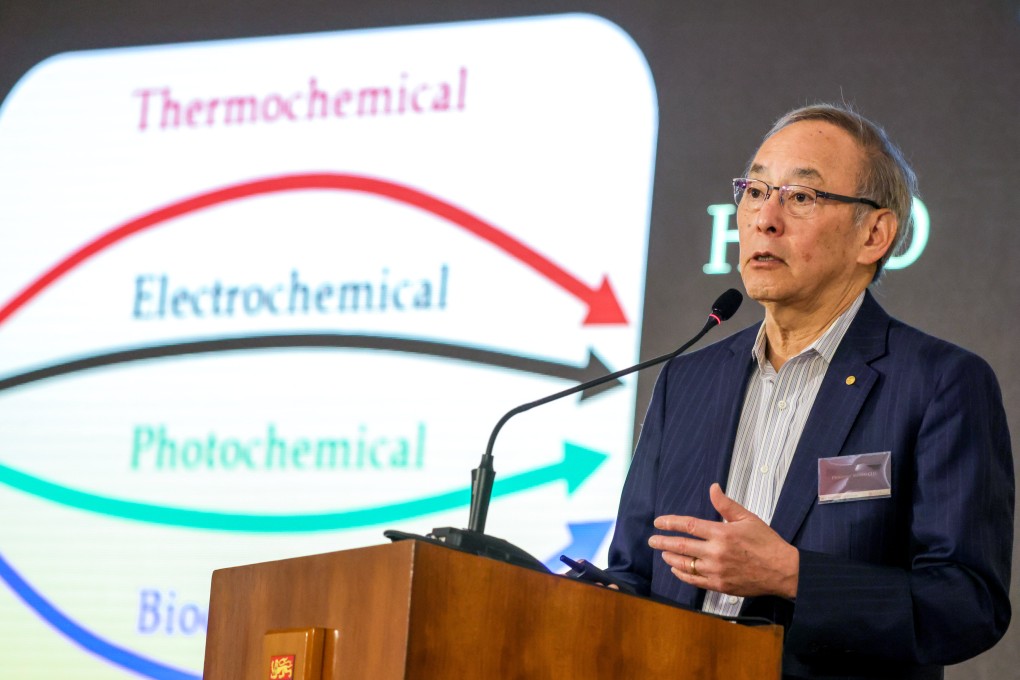 Steven Chu during the President’s Forum event at HKU on Monday. Photo: May Tse