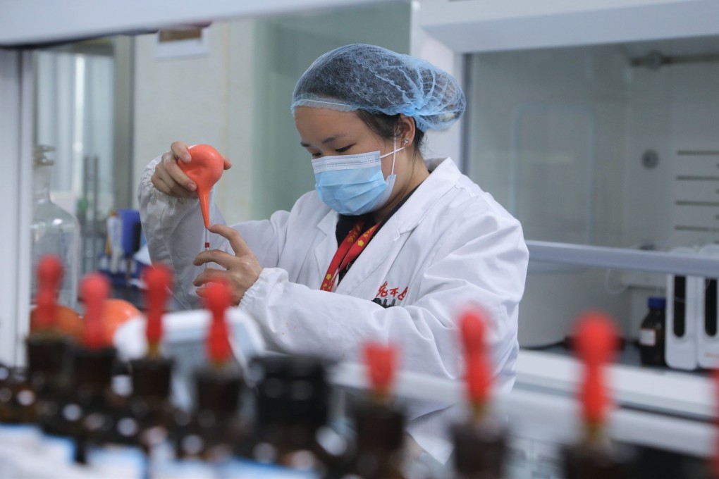 China’s Caixin/S&P Global manufacturing purchasing managers’ index (PMI) fell to 50 last month, down from 51.6 in February, data released on Monday showed. Photo: Xinhua