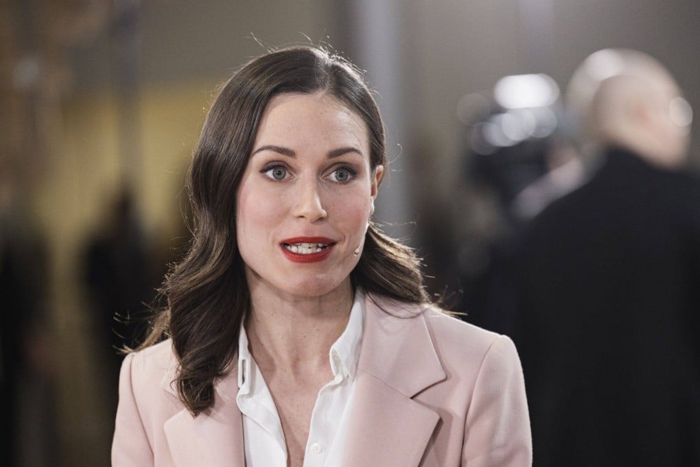 Sanna Marin, leader of the Social Democrats, at the Parliament Building in Helsinki, Finland on Sunday. Photo: Bloomberg