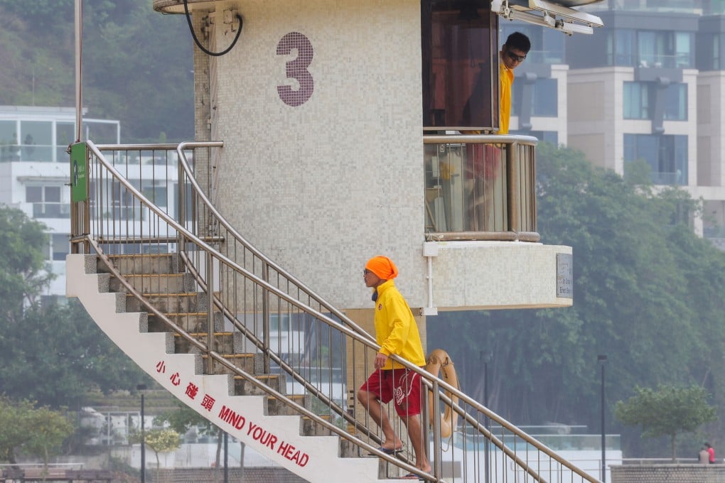 Lifeguards on duty at the Repulse Bay Beach. Photo: Jelly Tse