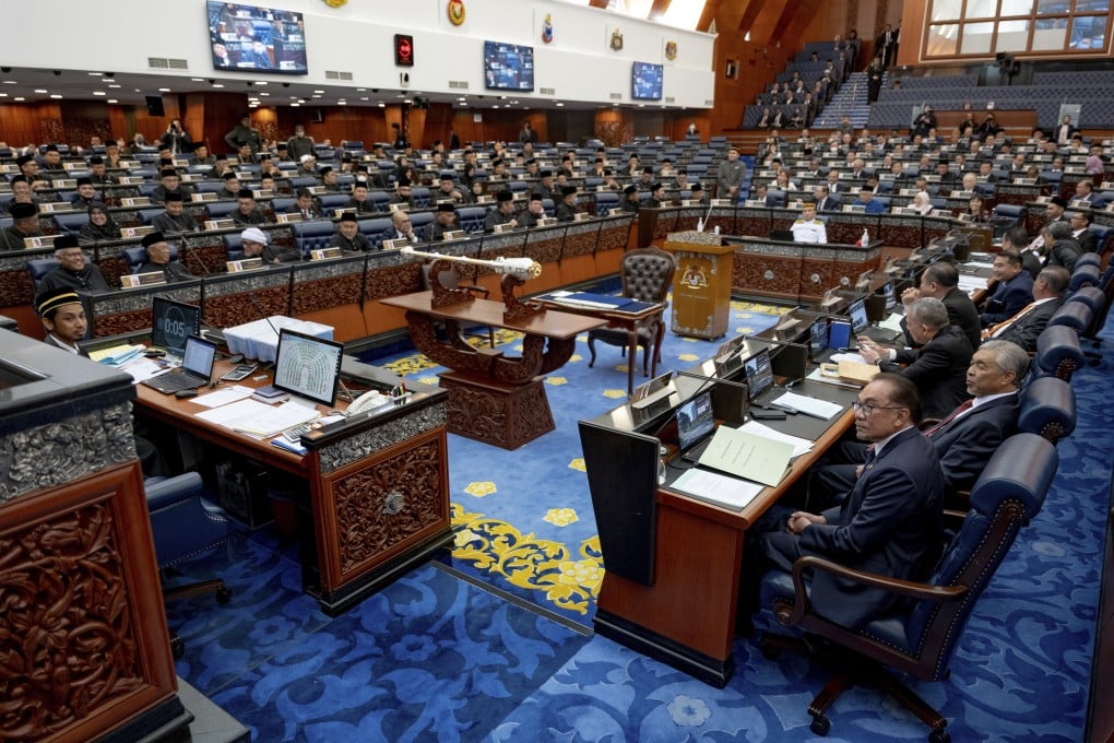 Malaysian lawmakers in parliament. Photo: Prime Minister’s Office via AP