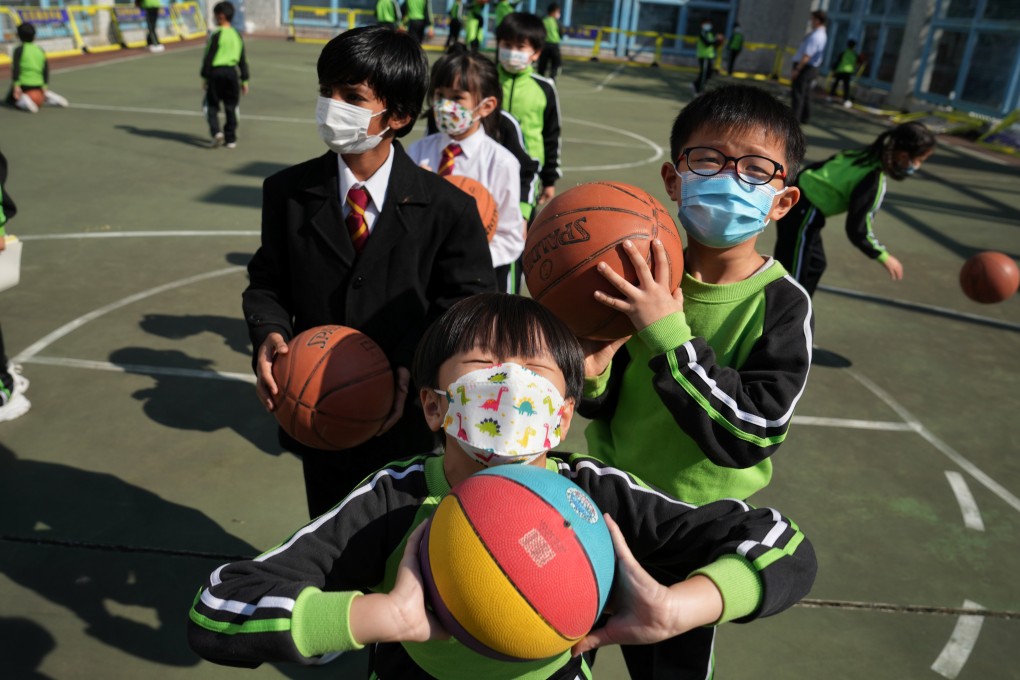 Children play as they return to full-day classes in December 2022. Photo: Elson Li
