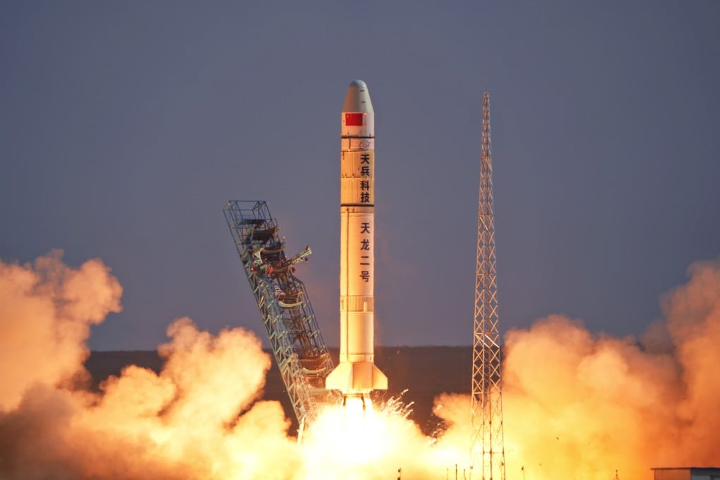 A TL-2 Y1 rocket, carrying a satellite which will be used in remote sensing imaging experiments and other technical verifications, blasts off from the Jiuquan Satellite Launch Centre in northwest China on Sunday. Photo: Xinhua via EPA-EFE