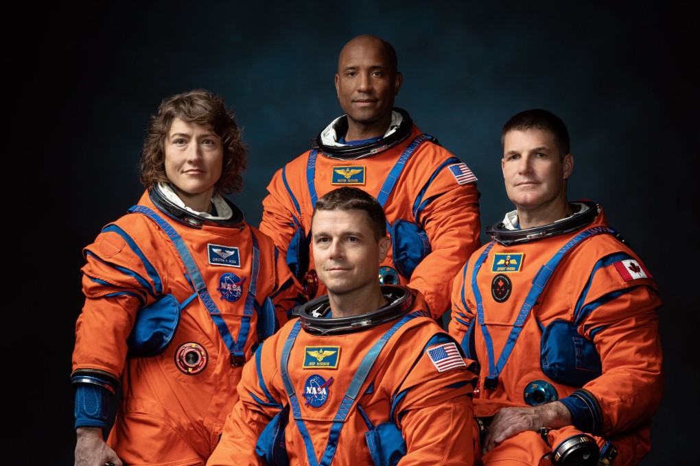 Nasa has named (clockwise from bottom) Reid Wiseman, Victor Glover, Christina Koch and Jeremy Hanson as the crew for its Artemis II mission in 2024. Photo: Nasa