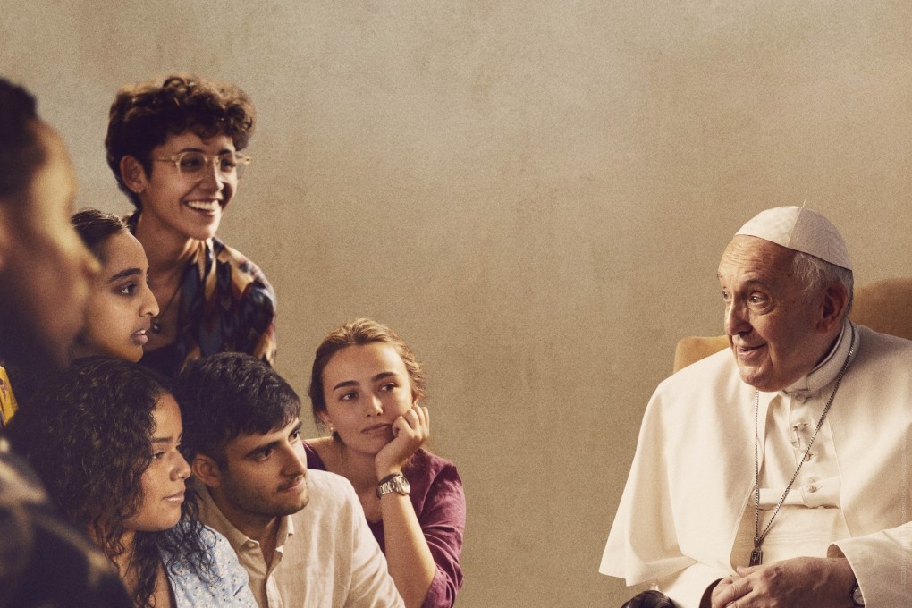 A Disney+ documentary has Pope Francis in a frank discussion with a group of young people. Photo: Handout