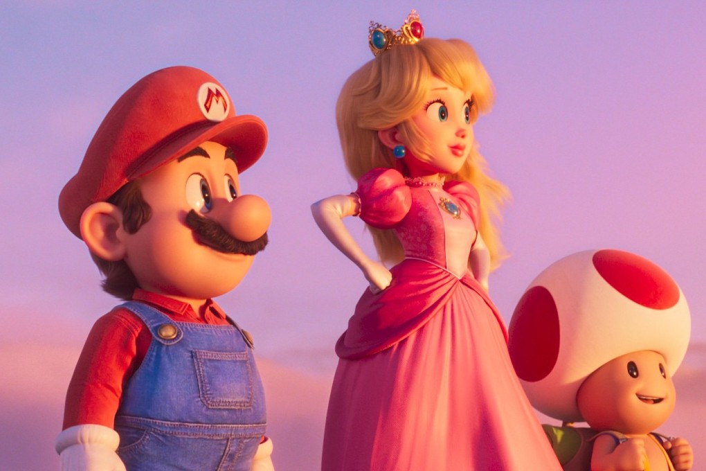 (From left) Mario (voiced by Chris Pratt), Princess Peach (Anya Taylor-Joy) and Toad (Keegan-Michael Key) in a still from The Super Mario Bros. Movie (category 1), directed by  Aaron Horvath and Michael Jelenic.