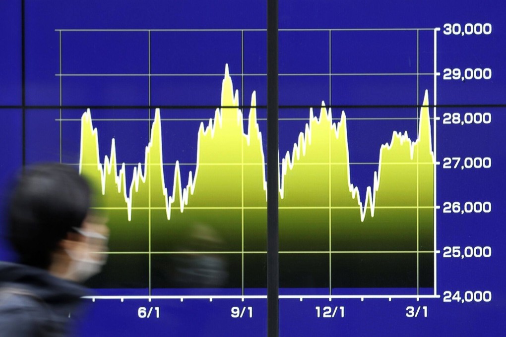 An electronic stock board displays a graph of the Nikkei 225 Stock Average’s movements outside a building in Tokyo, Japan, on March 17. In times of uncertainty, nothing can be taken for granted. Investors must think through all the potential risks and invest accordingly. Photo: Bloomberg