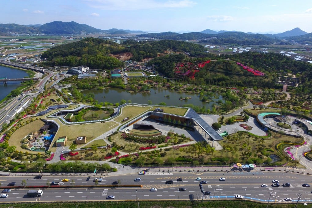 An aerial view of the Suncheonman Bay National Garden in South Korea. Photo: Shutterstock