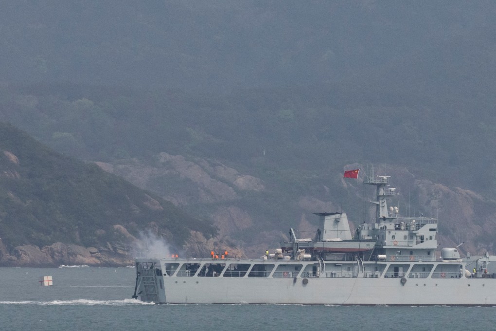 A Chinese warship fires towards the shore during a military drill near Fuzhou, Fujian Province on Saturday near the Taiwan-controlled Matsu Islands, close to the Chinese coast. Photo: Reuters