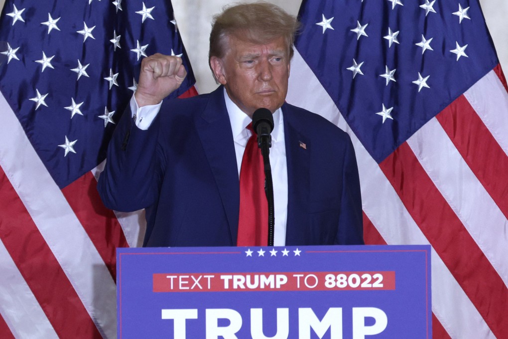 Former US president Donald Trump speaks during an event in West Palm Beach, Florida, on April 4. Trump pleaded not guilty in a Manhattan courtroom to 34 counts related to money paid to adult film star Stormy Daniels in 2016, the first criminal charges for any former US president. Photo: AFP