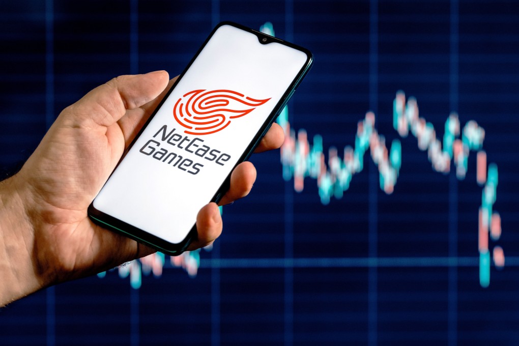 A smartphone showing the NetEase logo is seen in this arranged photograph taken August 21, 2021. Photo: Shutterstock Images