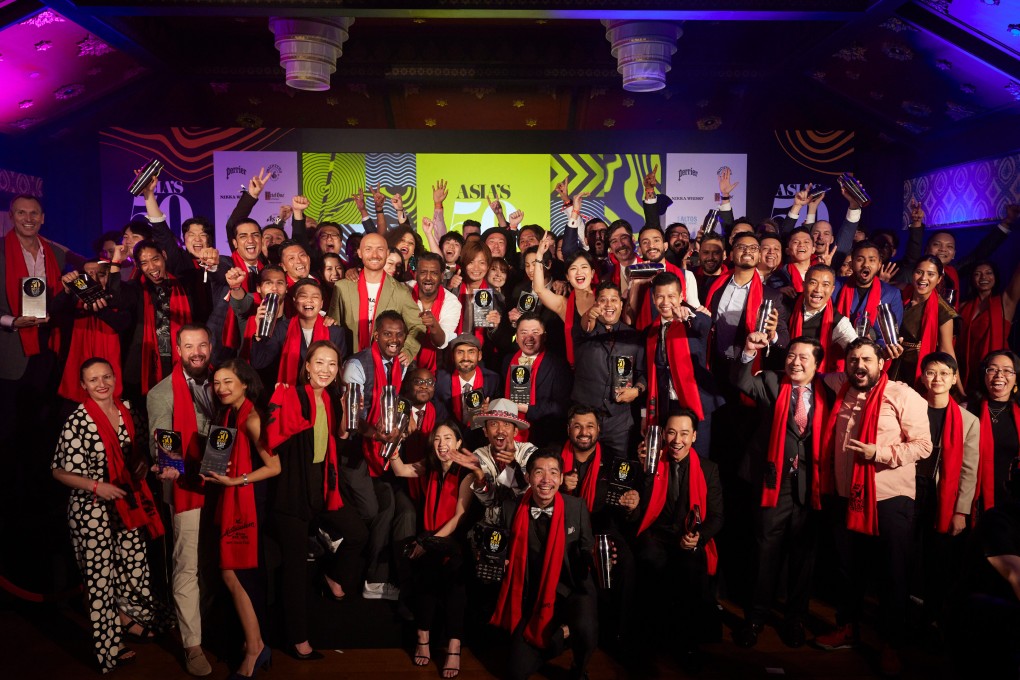 Representatives from the top 50 bars on the Asia’s 50 Best Bars list 2022 at last year’s awards ceremony in Singapore. Hong Kong will host this year’s ceremony. Photo: Asia’s 50 Best Bars