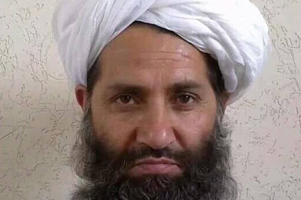 Haibatullah Akhundzada has shared a rare audio message about justice.Photo: AFP