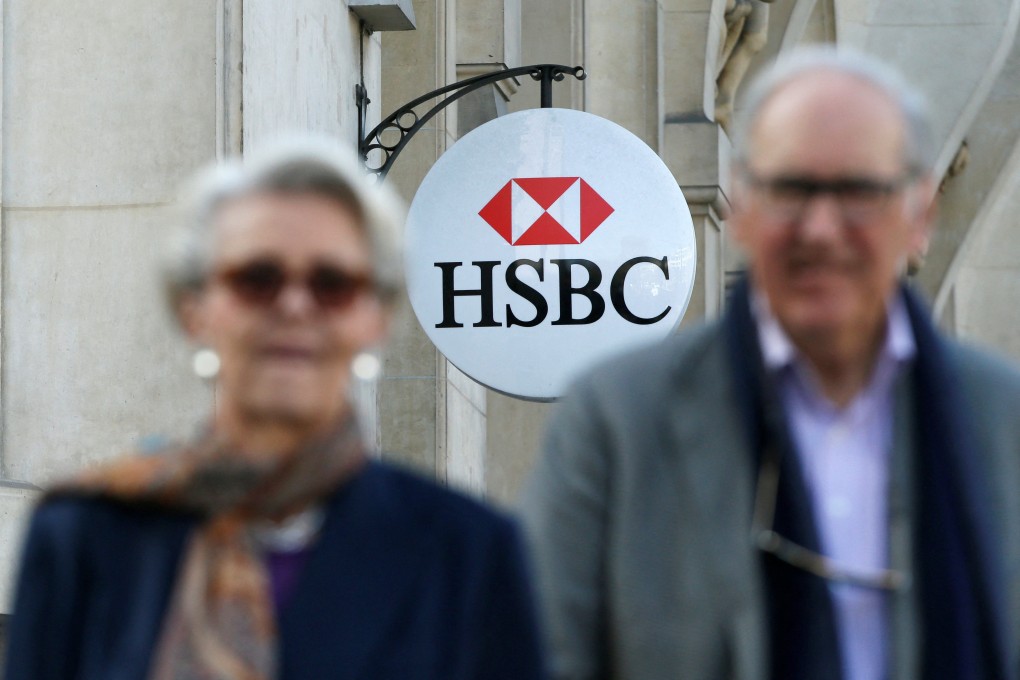 The HSBC bank logo is pictured at the bank’s headquarters in Paris. Photo: Reuters
