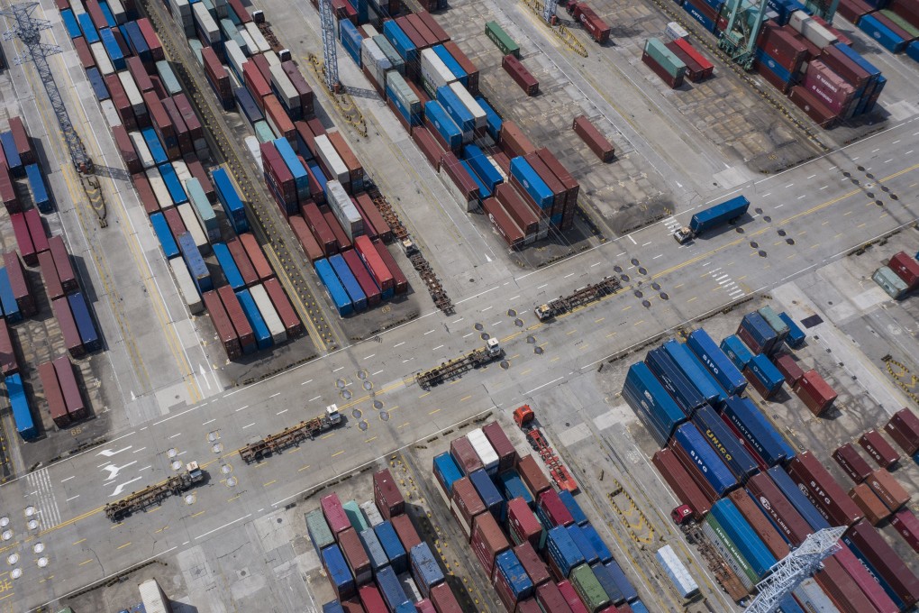 The Waigaoqiao container port in Shanghai has a lot of empty containers lying around. Photo: Bloomberg