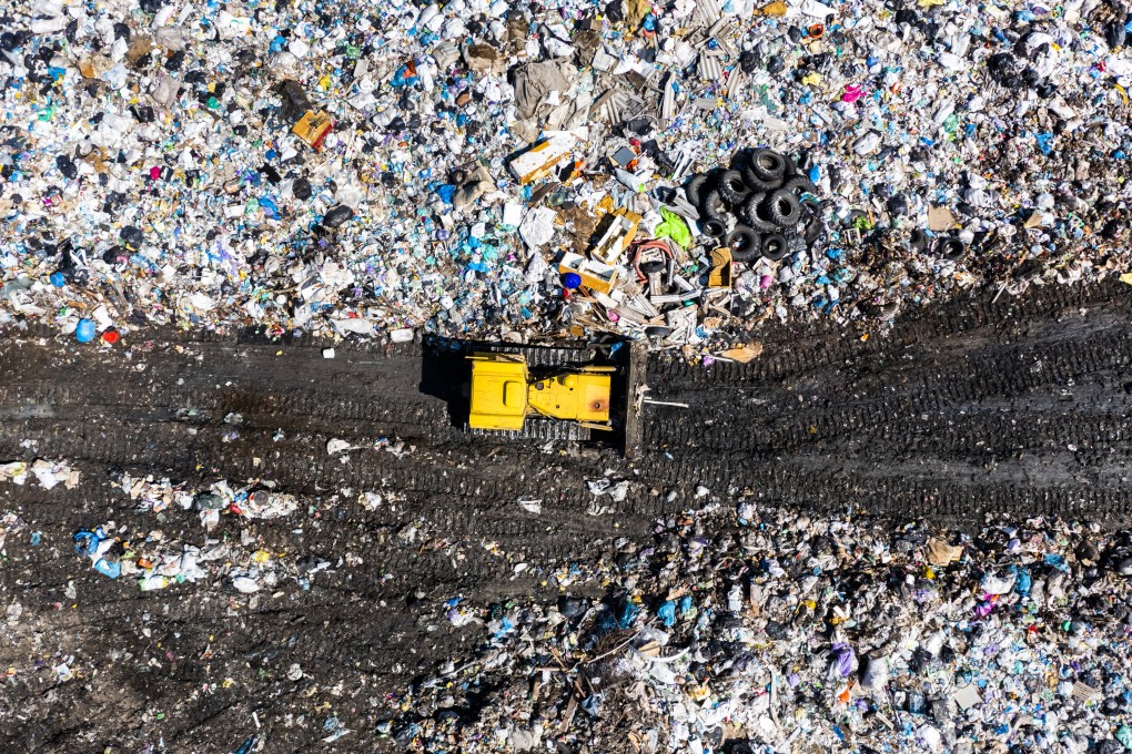 An aerial view of waste at a dumping site. Beauty insiders explain how they are disrupting their supply chains to cut down on plastic waste, much of which gets sent to landfills. Photo: Getty Images