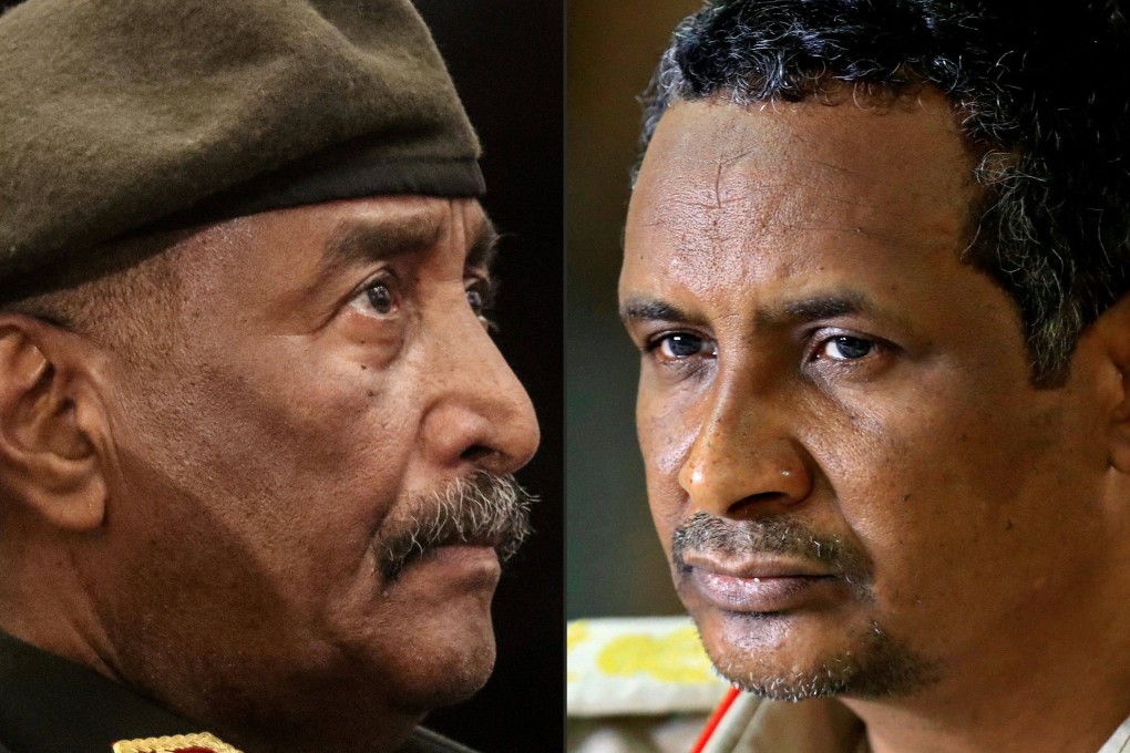 Rivals: Sudan army chief Abdel Fattah al-Burhan and paramilitary Rapid Support Forces commander, General Mohamed Hamdan Daglo. Photo: AFP