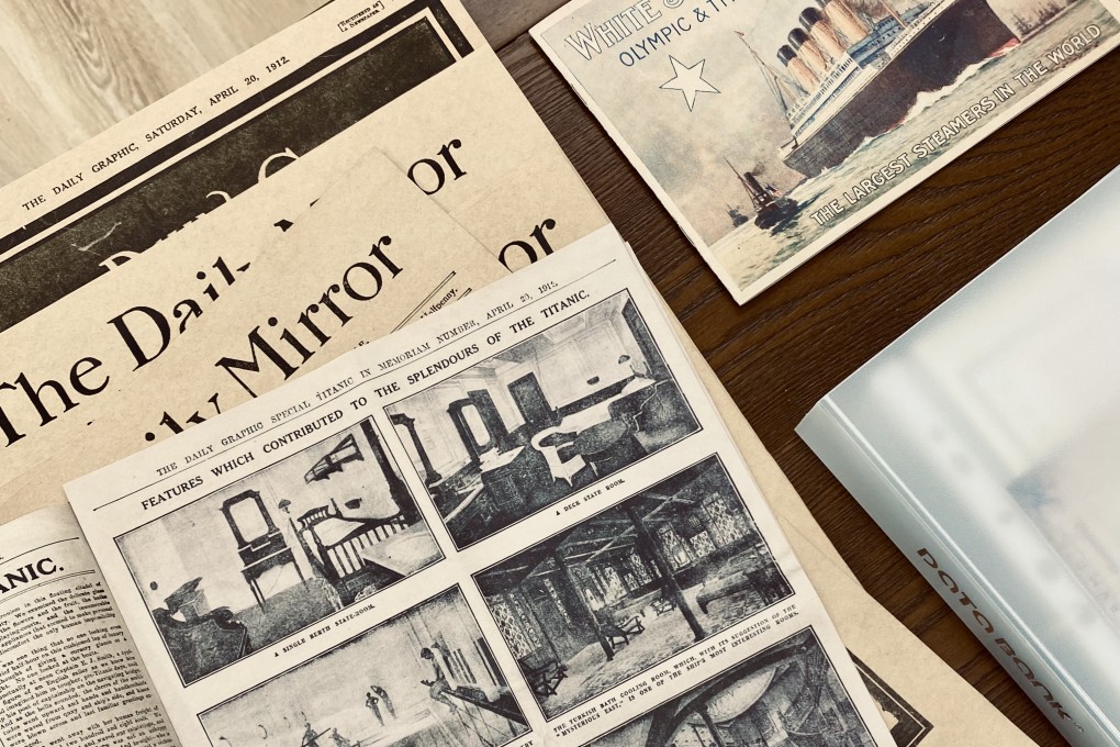 A Titanic exhibition in Hong Kong is exhibiting artefacts from the tragedy, including newspaper clippings (above) reporting the sinking in 1912. Photo: iLab Science Museum