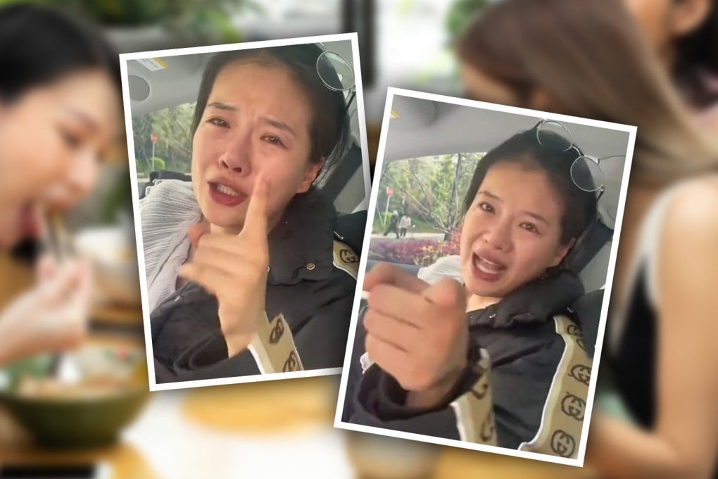 A man in China is under fire online over a video he took of his wife having an emotional breakdown when complaining about the quality of a bowl of noodles. Photo: SCMP composite/Weibo