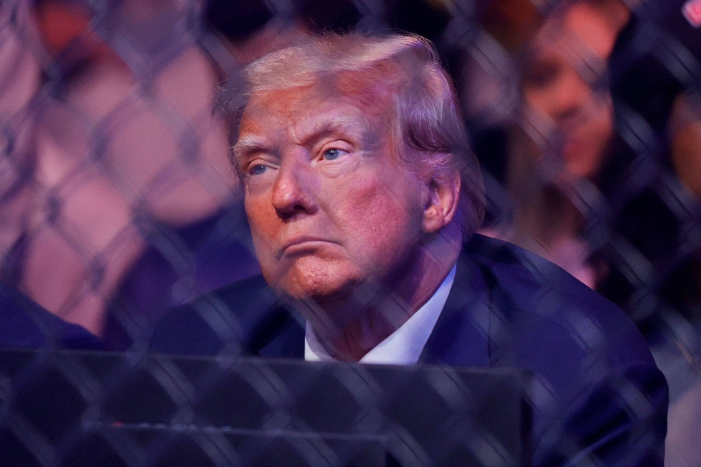 Donald Trump attending an Ultimate Fighting Championship event in Miami on April 8. A lawyer for Trump signaled that the former president is unlikely to attend a civil trial next week. Photo: AFP