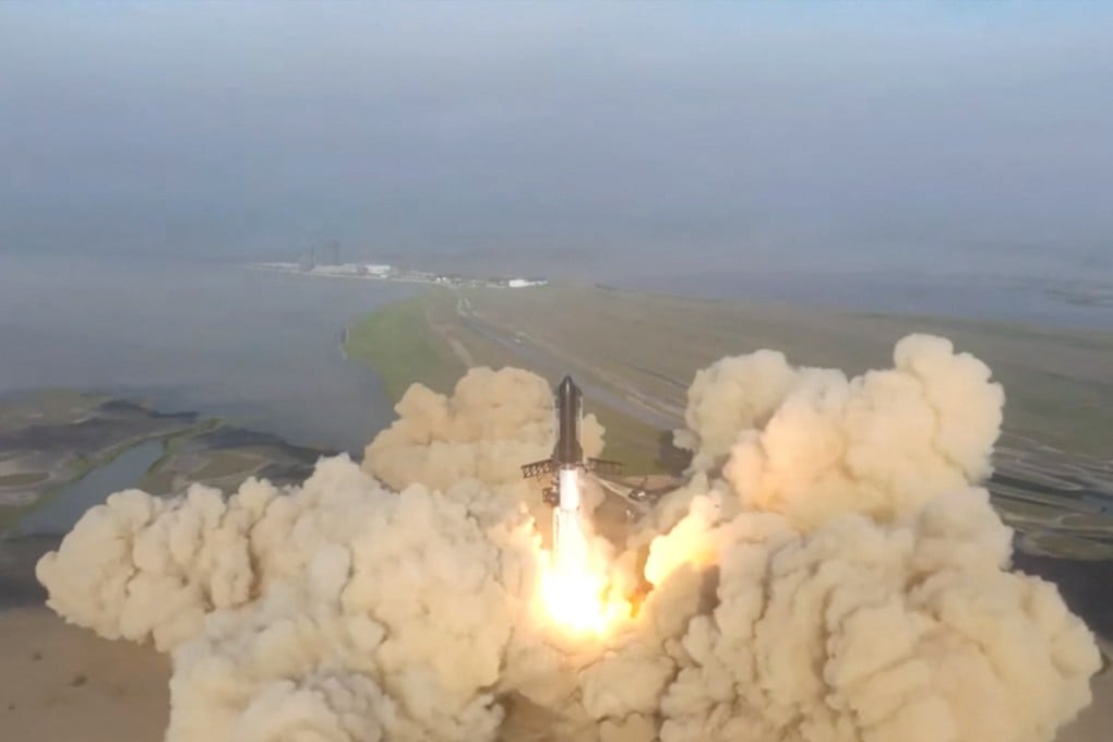 SpaceX’s next-generation Starship spacecraft atop its powerful Super Heavy rocket lifts off from the company’s Boca Chica launchpad. Photo: Reuters