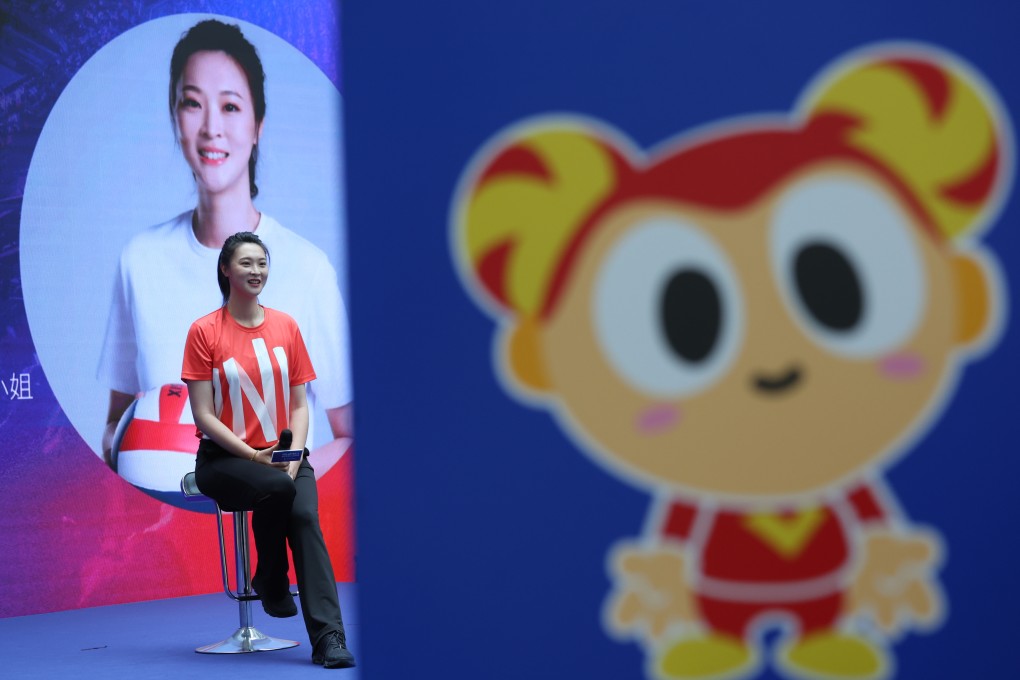 Hui Ruoqi, former China volleyball captain, at press conference discussing the return of the FIVB Nations League to Hong Kong. Photo: Yik Yeung-man