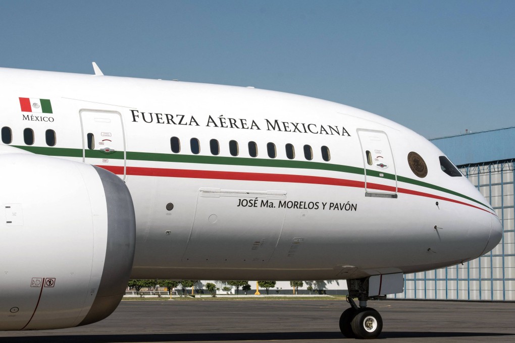 Mexico’s presidential airplane is seen at the Benito Juarez International Airport in Mexico City in December 2018. Photo: AFP
