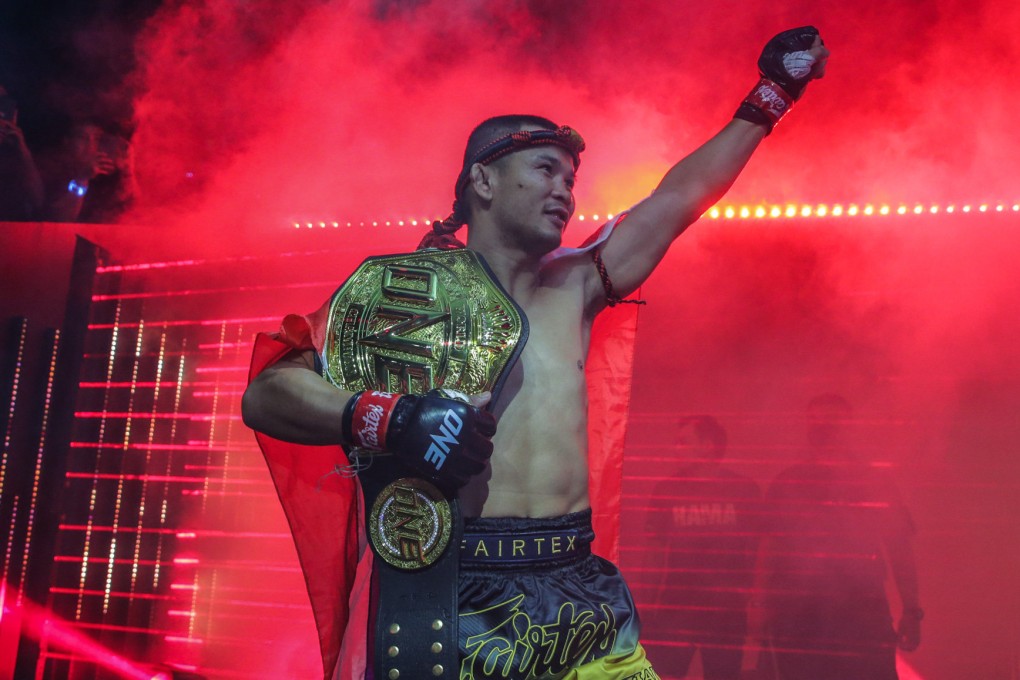 Nong-O Hama heads to the ring at Lumpinee Stadium to fight Jonathan Haggerty. Photos: ONE Championship