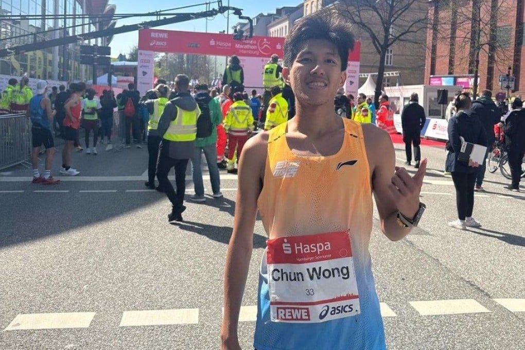 Wong Wan-chun set a new Hong Kong record at the Hamburg Marathon. Photo: Handout