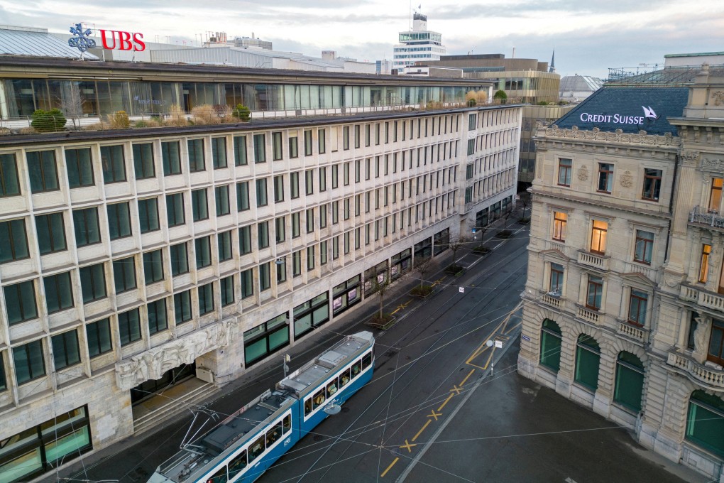 The Swiss banks UBS and Credit Suisse on the Paradeplatz in Zurich, Switzerland. Photo: Reuters