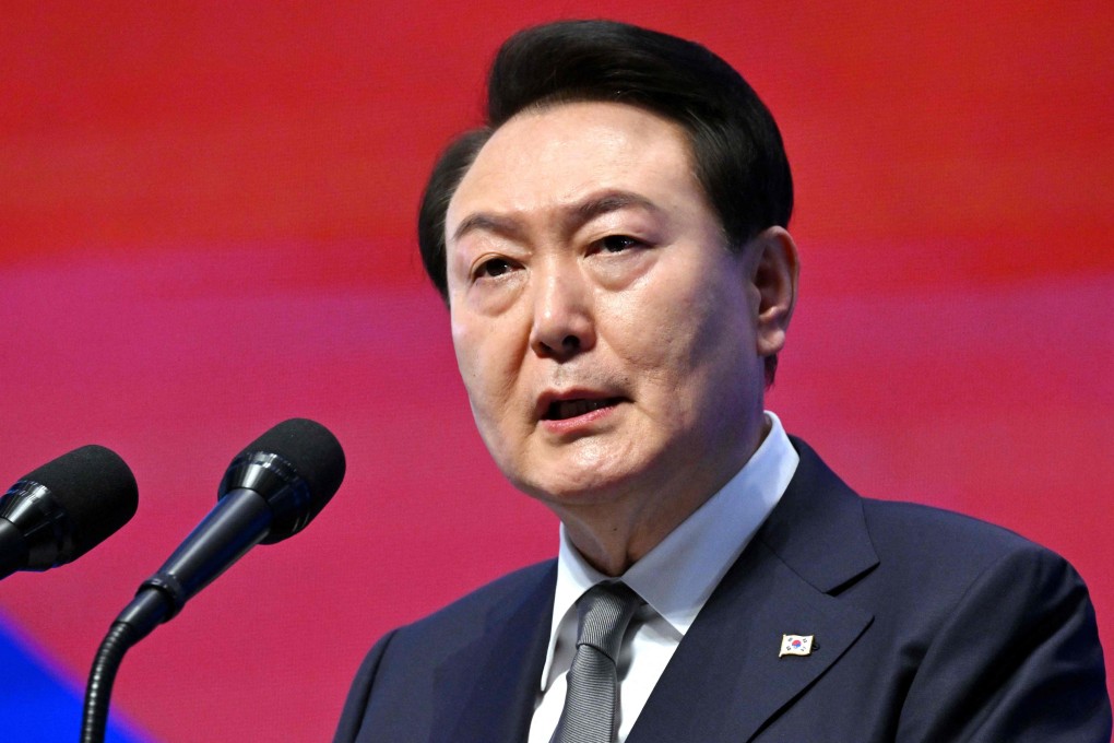 South Korea’s President Yoon Suk-yeol was in hot water after comments he made about former colonial power Japan not needing to ‘kneel down’ to improve ties went viral on social media. Photo: Pool/AFP