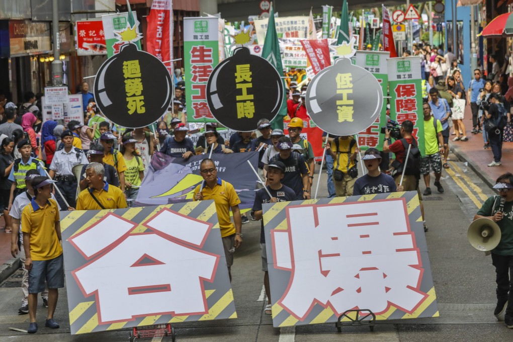 Workers marching for their rights in Hong Kong on May 1 was a common sight before 2020. Photo: Dickson Lee