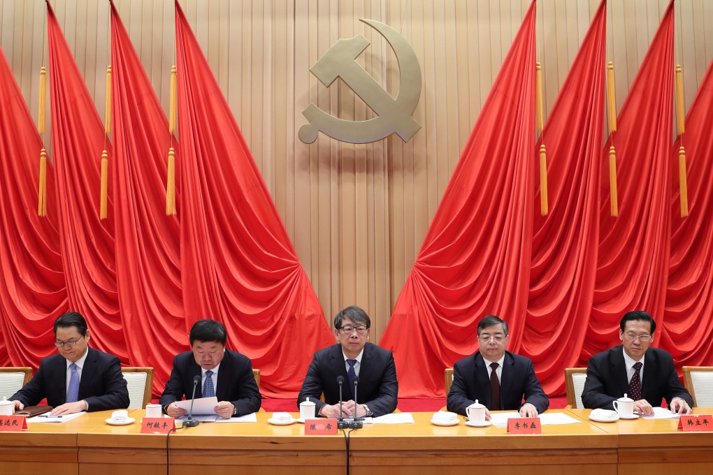 Chen Xi (centre) spent three decades at Tsinghua University, mainly responsible for Communist Party work. Photo: Xinhua