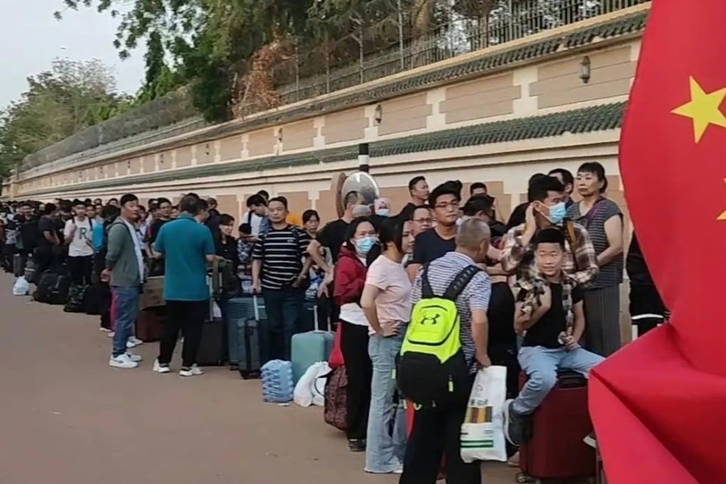 Most Chinese citizens in Sudan have been evacuated or are in the country’s ports pending transfer, China’s foreign ministry said on Tuesday. Photo: Weibo