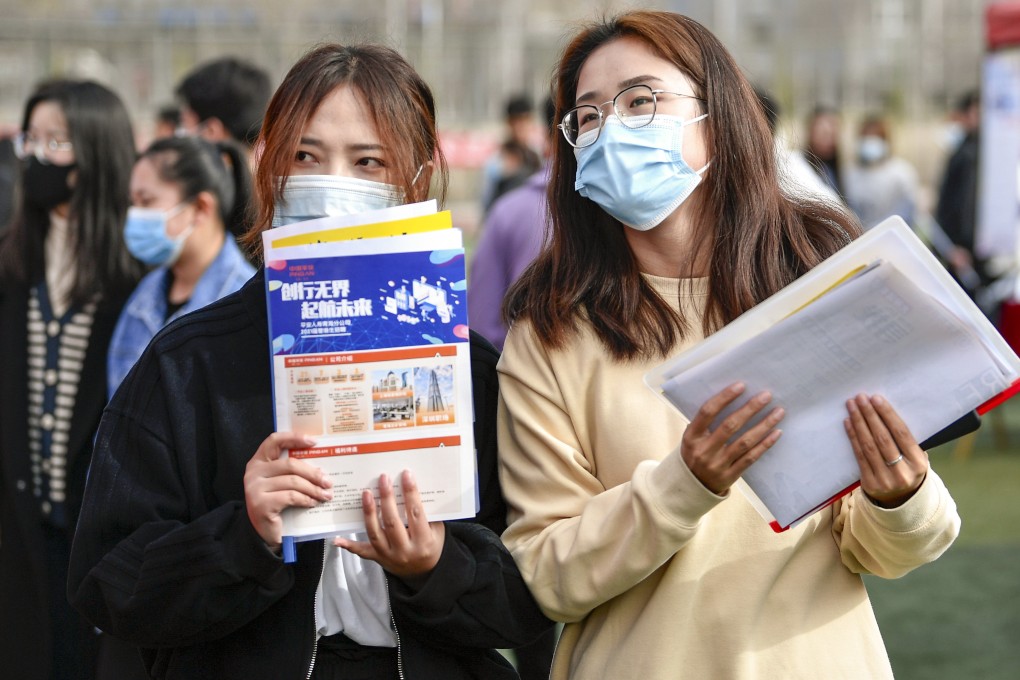 With a 11.58 million university students set to graduate this year, China’s surveyed jobless rate for 16- to 24-year-olds rose to 19.6 per cent in March. Photo: Xinhua