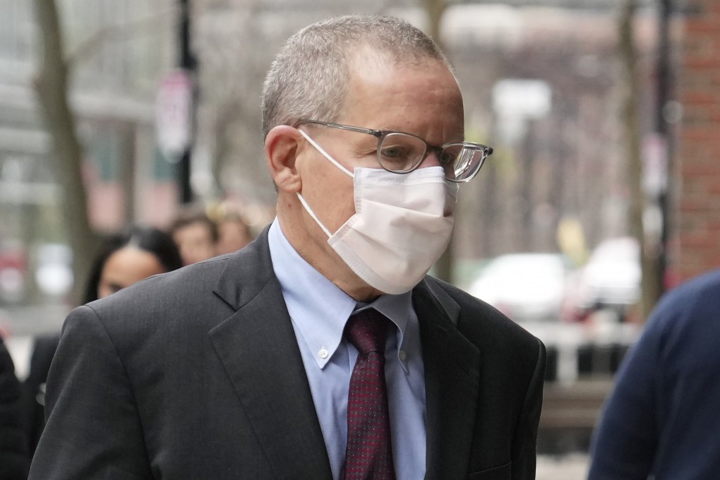 Former Harvard professor Charles Lieber arrives at federal court in Boston for his sentencing on Wednesday. Photo: AP
