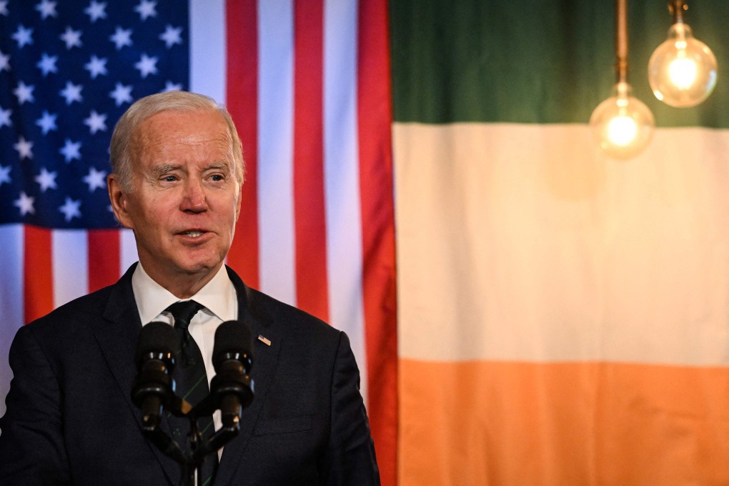 US President Joe Biden in Dundalk, Ireland on April 12. Photo: AFP / Getty Images / TNS