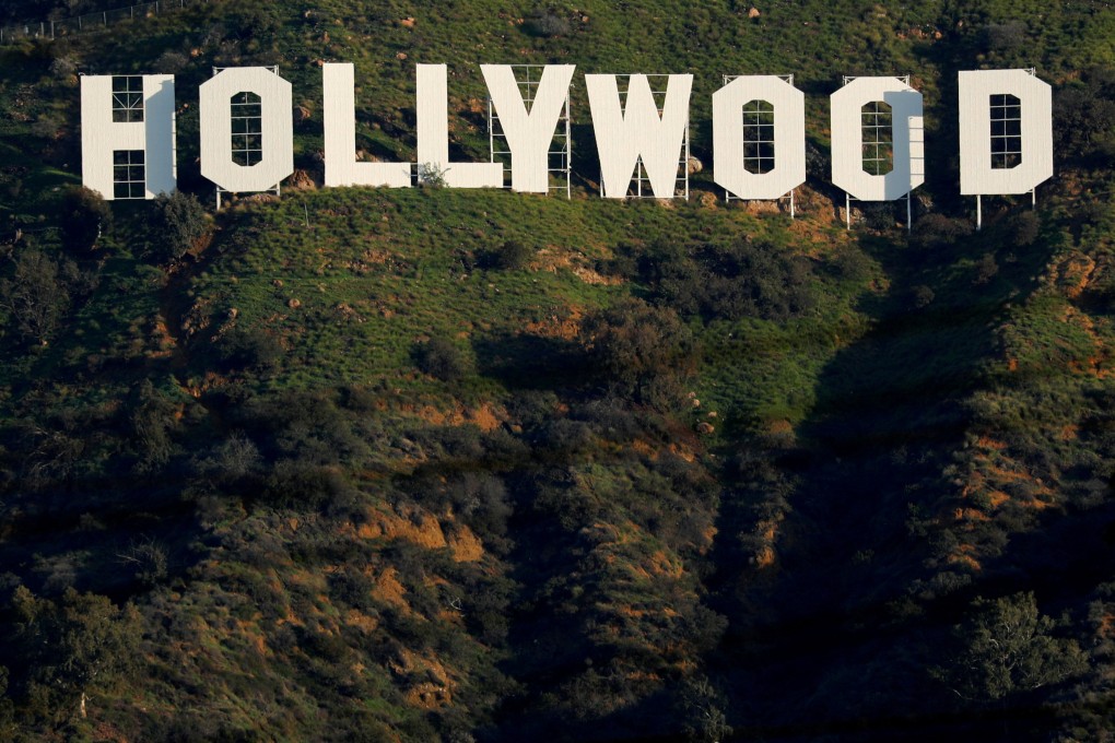 The iconic Hollywood sign on a hillside above Los Angeles California. Some writers might be about to go on strike. Photo: Reuters