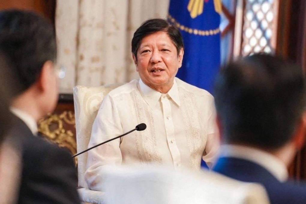 Philippine President Ferdinand Marcos Jnr welcomes Chinese Foreign Minister Qin Gang to the Malacanang Palace in Manila during a courtesy call last month. Photo: Presidential Communications Office Handout via AFP