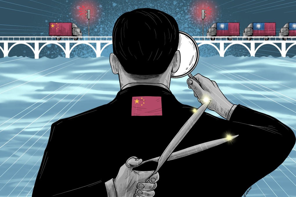 China’s Ministry of Commerce last month announced it had launched a “trade barrier investigation” into Taiwan’s restrictive measures against 2,455 mainland products. Illustration: Lau Ka-kuen