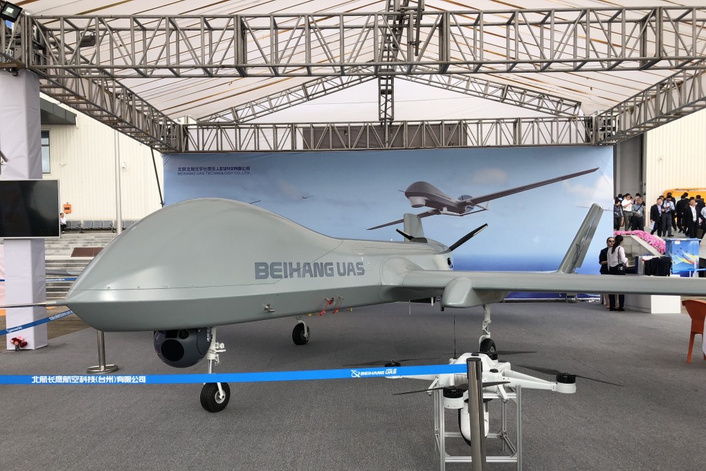 A flight tracking map released by Taiwan’s defence ministry showed a BZK-005 long-range drone had looped around the eastern side of the island. Photo: Handout