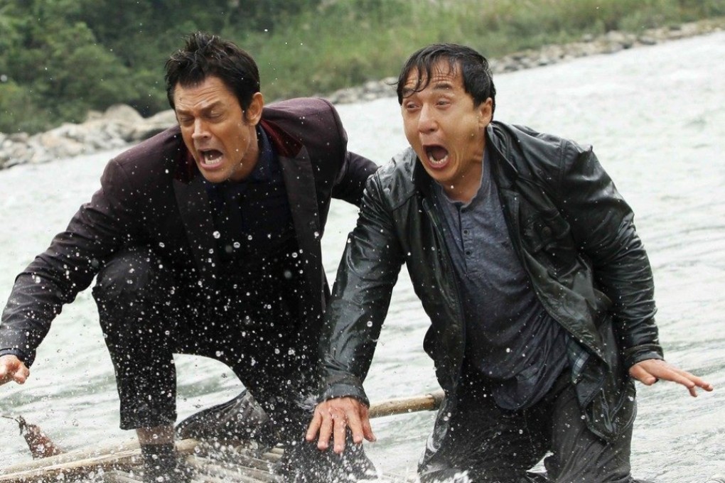 Jackie Chan as Benny Chan and Johnny Knoxville as US gambler Connor Watts in a still from US-China co-production Skiptrace (2016). Photo: Intercontinental Film Distributors