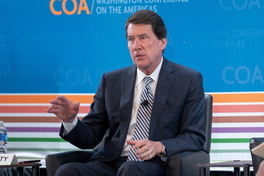 US Senator Bill Hagerty speaks at a forum in Washington sponsored by the Council of the Americas. Photo: Mark Finkenstaedt