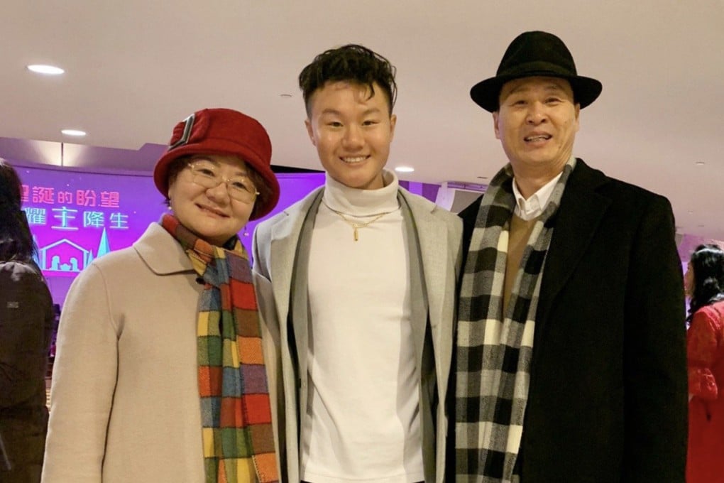 Because of his limited written Chinese vocabulary, Josh Gao couldn’t express himself while texting his parents (above with Gao), so he co-created the translation app Binko. It has been downloaded over 10,000 times so far and received strong positive feedback. Photo: Binko